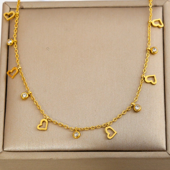 Wholesale Light Luxury Diamond Multilayered Necklace For Women With Flower Pattern And Fairy Style