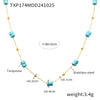 Wholesale Light Luxury Double Layer 316L Stainless Steel And Natural Stone Necklace And Bracelet For Women Handmade With Electroplated Chain