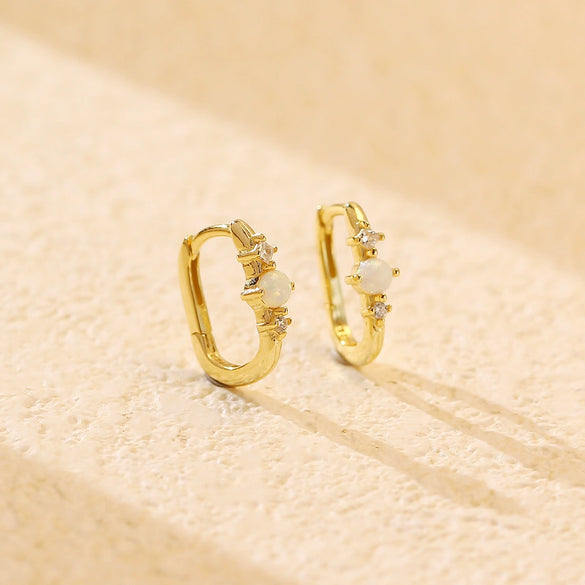 Wholesale Light Luxury Ear Buckle Earrings 925 Silver Rectangular Geometric Electroplating For Women