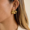 Wholesale Light Luxury Electroplated Stainless Steel Animal Shaped Earrings For Women