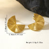 Wholesale Light Luxury Electroplated Stainless Steel Geometric Leaf Starfish Square Irregular Earrings For Women