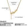 Wholesale Light Luxury Electroplated Stainless Steel Geometric Letter Pendant Necklace For Women