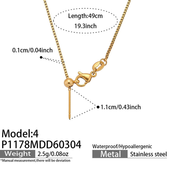 Wholesale Light Luxury Electroplated Stainless Steel Geometric Letter Pendant Necklace For Women