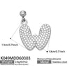 Wholesale Light Luxury Electroplated Stainless Steel Geometric Letter Pendant Necklace For Women