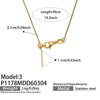 Wholesale Light Luxury Electroplated Stainless Steel Geometric Letter Pendant Necklace For Women