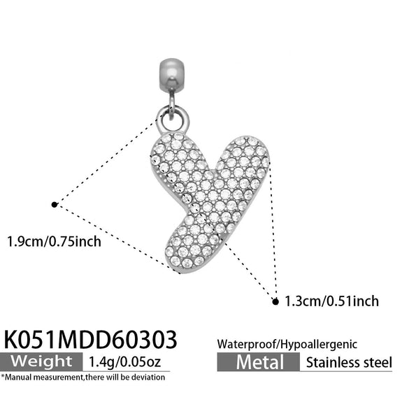 Wholesale Light Luxury Electroplated Stainless Steel Geometric Letter Pendant Necklace For Women