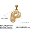 Wholesale Light Luxury Electroplated Stainless Steel Geometric Letter Pendant Necklace For Women