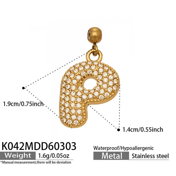 Wholesale Light Luxury Electroplated Stainless Steel Geometric Letter Pendant Necklace For Women