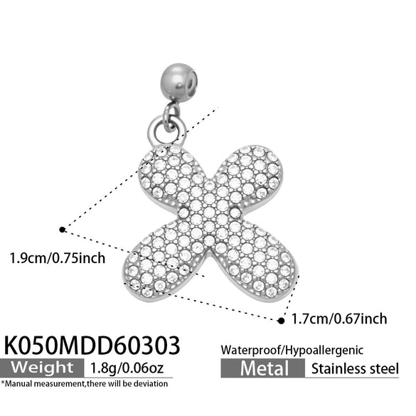 Wholesale Light Luxury Electroplated Stainless Steel Geometric Letter Pendant Necklace For Women