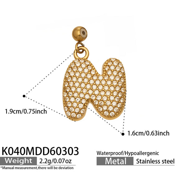 Wholesale Light Luxury Electroplated Stainless Steel Geometric Letter Pendant Necklace For Women