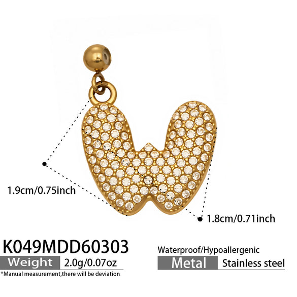 Wholesale Light Luxury Electroplated Stainless Steel Geometric Letter Pendant Necklace For Women