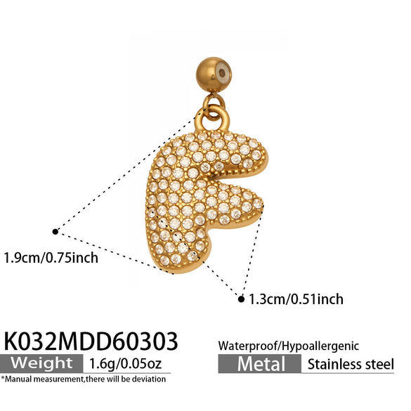 Wholesale Light Luxury Electroplated Stainless Steel Geometric Letter Pendant Necklace For Women