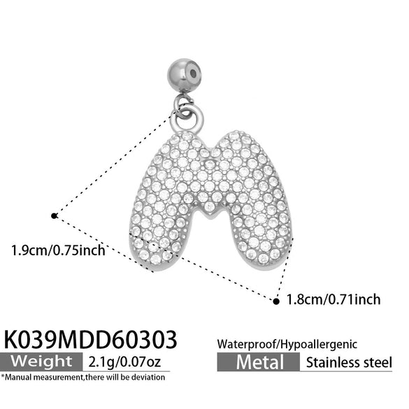 Wholesale Light Luxury Electroplated Stainless Steel Geometric Letter Pendant Necklace For Women