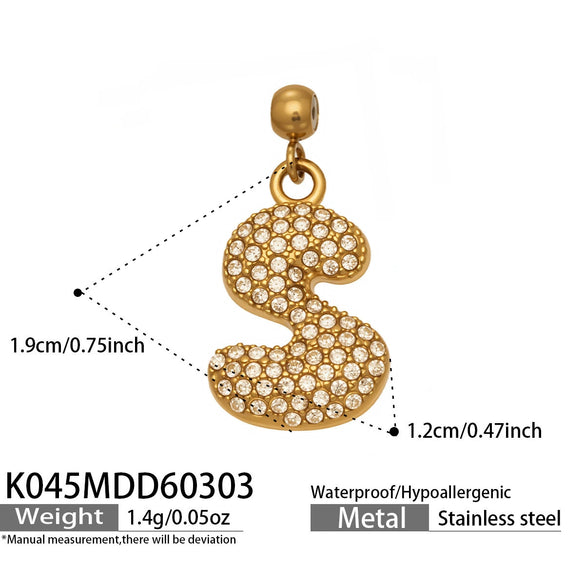 Wholesale Light Luxury Electroplated Stainless Steel Geometric Letter Pendant Necklace For Women