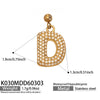 Wholesale Light Luxury Electroplated Stainless Steel Geometric Letter Pendant Necklace For Women