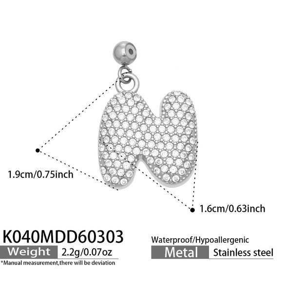 Wholesale Light Luxury Electroplated Stainless Steel Geometric Letter Pendant Necklace For Women