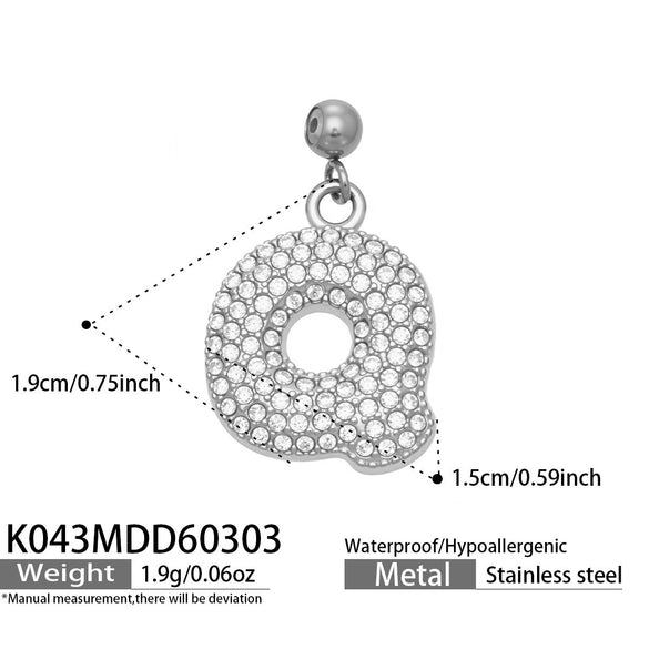 Wholesale Light Luxury Electroplated Stainless Steel Geometric Letter Pendant Necklace For Women