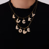 Wholesale Light Luxury Electroplated Stainless Steel Geometric Letter Pendant Necklace For Women