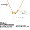 Wholesale Light Luxury Electroplated Stainless Steel Geometric Letter Pendant Necklace For Women