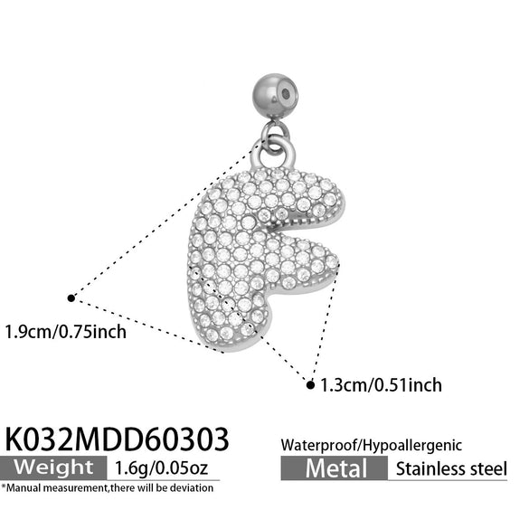 Wholesale Light Luxury Electroplated Stainless Steel Geometric Letter Pendant Necklace For Women