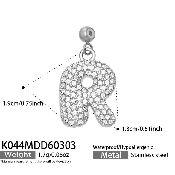 Wholesale Light Luxury Electroplated Stainless Steel Geometric Letter Pendant Necklace For Women