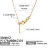 Wholesale Light Luxury Electroplated Stainless Steel Geometric Letter Pendant Necklace For Women