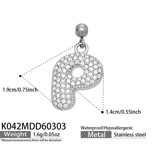 Wholesale Light Luxury Electroplated Stainless Steel Geometric Letter Pendant Necklace For Women