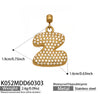 Wholesale Light Luxury Electroplated Stainless Steel Geometric Letter Pendant Necklace For Women