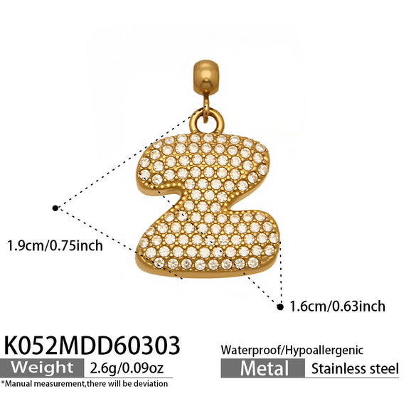 Wholesale Light Luxury Electroplated Stainless Steel Geometric Letter Pendant Necklace For Women