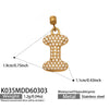 Wholesale Light Luxury Electroplated Stainless Steel Geometric Letter Pendant Necklace For Women