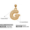 Wholesale Light Luxury Electroplated Stainless Steel Geometric Letter Pendant Necklace For Women