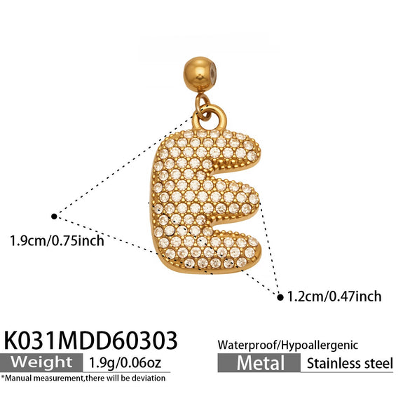 Wholesale Light Luxury Electroplated Stainless Steel Geometric Letter Pendant Necklace For Women