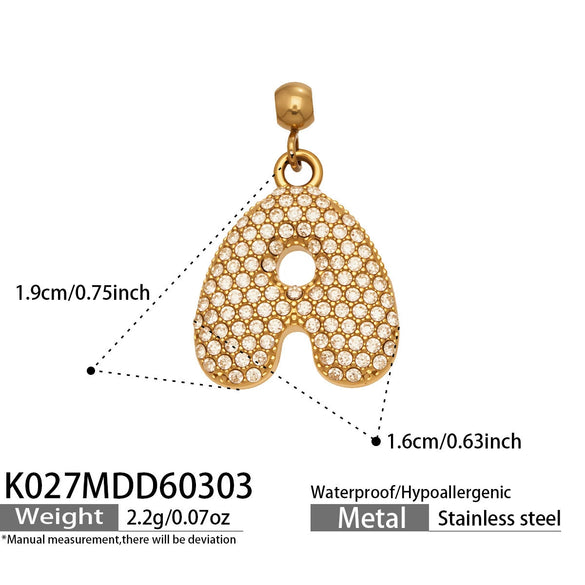 Wholesale Light Luxury Electroplated Stainless Steel Geometric Letter Pendant Necklace For Women