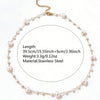 Wholesale Light Luxury Electroplated Stainless Steel Heartshaped Pearl Clavicle Necklace For Women