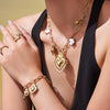 Wholesale Light Luxury Electroplated Stainless Steel Tassel Crown Heart Print Multiaccessory Pendant Necklace And Earrings Set For Women