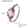 Wholesale Light Luxury Electroplated 316L Stainless Steel Zircon Geometric Ring For Women