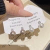 Wholesale Light Luxury Elegant Bead Earrings Copper Microinlaid Zircon With Geometric Pattern