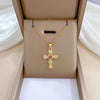 Wholesale Light Luxury Elegant Geometric Diamond Pendant Necklace For Women And Men Copper Pendant Stainless Steel Chain