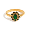 Wholesale Light Luxury Elegant Vintage Jewelry Stainless Steel 18K Gold Plated Geometric Ring For Women