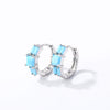 Wholesale Light Luxury Elegant Women's Copper Earrings Set With Zircon Inlay And Geometric Design
