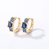 Wholesale Light Luxury Elegant Women's Copper Earrings Set With Zircon Inlay And Geometric Design