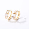 Wholesale Light Luxury Elegant Women's Copper Earrings Set With Zircon Inlay And Geometric Design