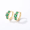 Wholesale Light Luxury Elegant Women's Copper Earrings Set With Zircon Inlay And Geometric Design