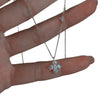 Wholesale Light Luxury Elegant Women's S925 Sterling Silver Twin Four Leaf Clover Pendant Necklace With 18K Gold Plated And O Word Chain