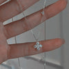 Wholesale Light Luxury Elegant Women's S925 Sterling Silver Twin Four Leaf Clover Pendant Necklace With 18K Gold Plated And O Word Chain