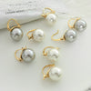 Wholesale Light Luxury Exaggerated Imitation Pearl Earrings For Women 316L Stainless Steel 18K Gold Plated Ear Jewelry