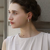 Wholesale Light Luxury Exquisite High Grade Women's Ear Jewelry Stainless Steel 18K Gold Plated Double Pearl Geometric Earrings