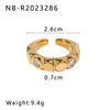 Wholesale Light Luxury Exquisite Pearl Geometric Ring In Stainless Steel With 18K Furnace Vacuum Plating For Women And Men