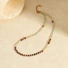 Wholesale Light Luxury Fashion Natural Stone Stainless Steel Clavicle Necklace With Geometric Pattern And Electroplating