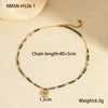 Wholesale Light Luxury Fashion Natural Stone Stainless Steel Clavicle Necklace With Geometric Pattern And Electroplating